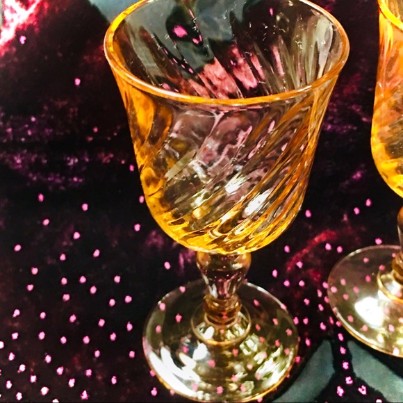 SOLD!⛔️VINTAGE 2 PINK SWIRL ROSALINE LIQUEUR GLASSES 🇫🇷 - Picture 6 of 8